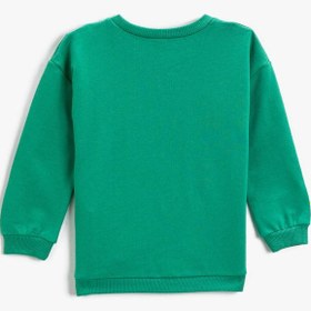 Resim Erkek Bebek Sweatshirt Yılbaşı Temalı Noel Baba Baskılı Pamuklu 
