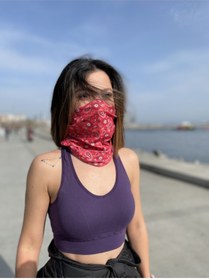 Resim Motobros Etnik Model Nar Çiçeği Baf Buff Bandana Boyunluk 