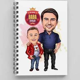 Resim Harika Baba ve Oğlu Karikatürlü Defter 