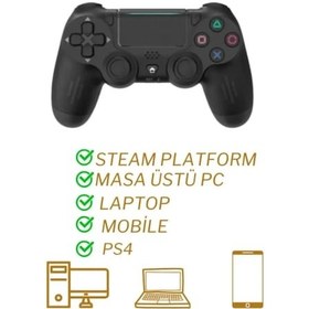 Resim Microcase Ps 4 Joystick Tablet Telefon Pc Uyumlu Titreşimli Oyun Kolu - Al4894 1 Adet 