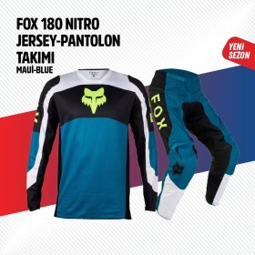 Resim Fox Siyah Mavi Jersey Pantolon Takımı 