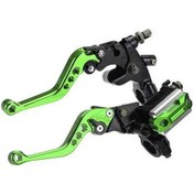 Resim Gebibd Yeşil Alüminyum Cnc Freze Motor Fren Kolu Ve Debriyaj Seti, 7/8 İnç, 22 Mm, Dot3/dot4 Uyumlu Performans Seti 