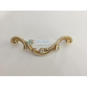 Resim Swarovski Taşlı 128 Mm. Antik Altın Krem 