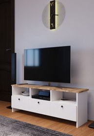 Resim Haus Modüler Haus Ahşap Dekoratif Tv Ünitesi 