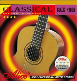 Resim Alice A105Bk-H Siyah Naylon Klasik Gitar Takım Tel 