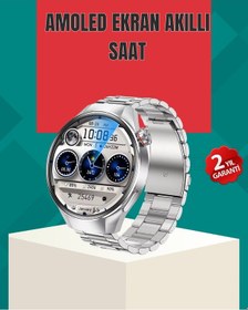 Resim AyrStore Metal Gövdeli Amoled Akıllı Saat – Oksijen Nabız Ve Arama Fonksiyonlu 