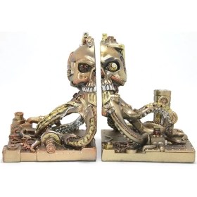 Resim Tp Buğz Steampunk Polyester Ahtapot Kitap Stoperi 