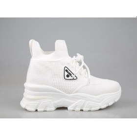 Resim Ewoll 241-1007 Beyaz Kadın Sneakers 001 