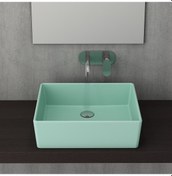 Resim Bocchi Milano Çanak Lavabo 50 CM Mat Mint Yeşil 