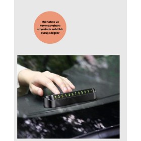 Resim Fosforlu Araç Içi Park Kartı Numaratörü 