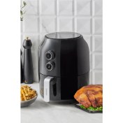 Resim Kompakt Siyah Fritöz 3.5 Litre, Pratik ve Şık Tasarım 