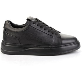 Resim Bambi Siyah Hakiki Deri Erkek Sneaker E01593520541 