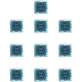 Resim Ovivo Füme Topraklı Priz 10 Lu Paket Çerçevesiz 