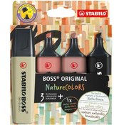 Resim Stabilo Fosforlu Kalem Boss Naturecolors 4 LÜ S-Y-K-G 70/4-2-3 