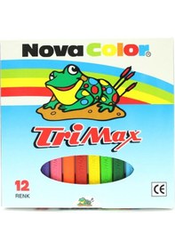 Resim Nova Color Mum Pastel Boya Trimax Üçgen 12 Renk Nc-2117 