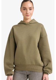Resim Defacto Oversize Geniş Kalıp Kapüşonlu Kalın Kumaş Sweatshirt G7375ax25cwkh109 Haki-kh109 