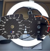 Resim Bmw 5 Serisi E39 (1996-2003) BMW E39 BENZİNLİ KARBON DESENLİ 300 KMH M5 SİYAH GÖSTERGE ZEMİN KAĞIDI 