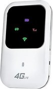 Resim Komdndht 1 Takım MiFi Cep 4G WiFi Router 150 Mbps WiFi Modem Beyaz Sim Kart Yuvası ile Kablosuz MiFi 