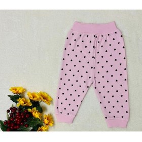 Resim Ayliz Bebe 2'li kız bebek ve çocuk kalp desenli tek alt pijama seti 