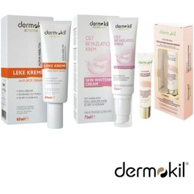 Resim Dermokil Cilt Beyazlatıcı Krem 75 ML + Spot Leke Kremi 60 ML + Göz Çevresi Bakım Kremi 15 ML 