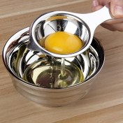 Resim 1 adet, Restoran Mutfakları İçin Premium Paslanmaz Çelik Yumurta Sarısı Ayırıcı - Mükemmel Pişirme ve Fırınlama Sonuçları İçin Kolay Yumurta Sarısı Filtresi ve Bölücü Aracı 