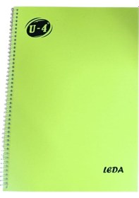 Resim U-4 A4 Pp Kp Spiralli 40 Yp Çizgili Defter-fosfor Yeşil 