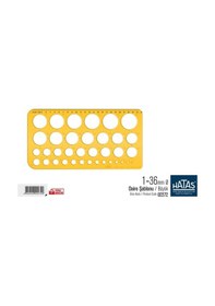 Resim Hatas 1-36 Mm Daire Şablonu / Büyük Çok Renkli 