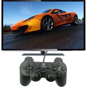 Resim Çift Titreşimli USB Kablolu Oyun Kolu Pc Uyumlu Vibration Gamepad ( Lisinya ) 