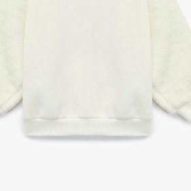 Resim Kız Bebek Penguen Baskılı Uzun Kollu Bisiklet Yaka Pamuklu Şardonlu Sweatshirt 