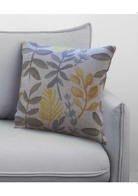 Resim Melodie Keten Kırlent Kılıfı Desenli 45 x 45 