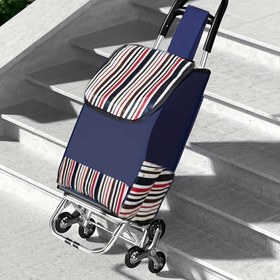 Resim 2'si 1 Arada Katlanabilir Alışveriş Arabası Büyük Kapasiteli Tote Çanta ile - Dayanıklı Metal Çerçeve, 15kg Yük Kapasitesi, Kamp, İş ve Teslimat için İdeal - Taşınabilir, Kullanımı Kolay ve Yerden Tasarruflu Tasarım, Teslimat Tote Çantası|Şık Tote Çanta|Dayanıklı Metal Çerçeve 