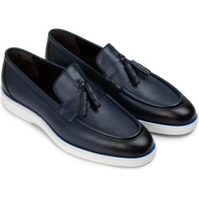 Resim Deery Deri Mavi Erkek Loafer Ayakkabı - 01958Mmvıc01 