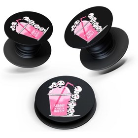 Resim Kılıfland Desenli Sunny Happy Telefon Parmak Tutucu Popsocket Stand 