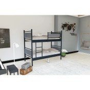 Resim Metalia Gm 128 Star Ahşap Metal Ranza Si̇yah-Antrasi̇t Gri̇ 