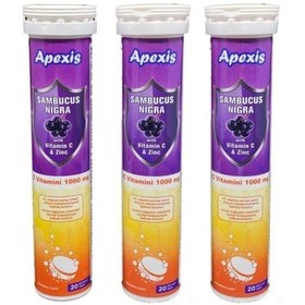 Resim Apexis Sambucus Nigra Vitamin C 1000 Mg 3 X 20 Tablet 