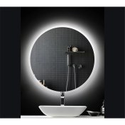 Resim Global Led Mirror 90 cm Yuvarlak Ledli Ayna Banyo Aynası Dekoratif Ayna Boy Ayna Salon Duvar Ayna 