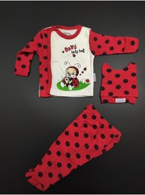 Resim Babycan Kendinden Eldivenli 3 Parça Bebek Takımı 