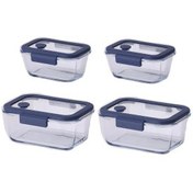 Resim Neoflam Fika Glace Mavi Vakumlu 4 Parça Saklama Kabı 460 ML + 800 ml 