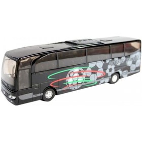 Resim PeriYedi 1:60 Ölçek Welly Mercedes Benz Travego Die-Cast Metal Otobüs Siyah 