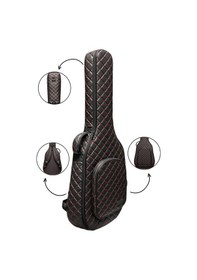 Resim Klasik Gitar Çantası-kılıfı-kalın-gigbag-kırmızı Kapitoneli-suni Deri 