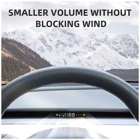 Resim Synodicmonth Tesla Model 3 Y Otomotiv Head-up Akıllı Ekran Hava Kodu Ölçer Lcd Gösterge Paneli Hud Araba Aksesuarları 