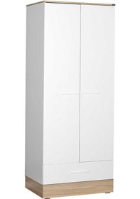 Resim adoremobilya Base Genç Odası 2 Kapılı Tek Çekmeceli Gardırop - Italyan Meşe/Be 