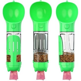 Resim Tenfowee Köpek Seyahat İçme Suyu + Yemek + Kutu + Kedi Kovuğu + Çöp Torbası Depolama Entegresi - Yeşil 