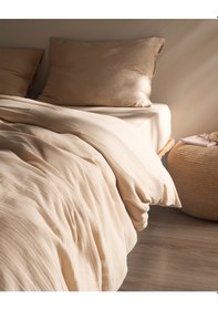 Resim Madame Coco Marla Müslin Tek Kişilik %100 Pamuk Lastikli Nevresim Takımı - Bej 8684427213230 Ekru 