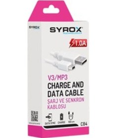 Resim Syrox V3 / Mp3 Kablo Eco Data Kablo Syx-C84 
