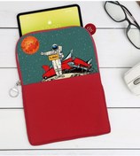 Resim Bk Gift Gift Pop Art Tasarımlı Taşınabilir Koruyucu Tablet Kılıfı & Organizer Çanta - Kırmızı-8 