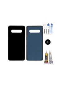 Resim Samsung S10 Sm-g973f Uyumlu Arka Pil Kapağı Siyah + Montaj Seti Çok Renkli 