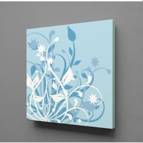 Resim Mavi Beyaz Çiçek Kanvas Tablo 