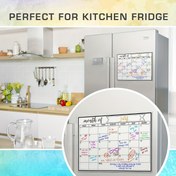 Resim 1 Adet Manyetik Buzdolabı Takvimi ve Pano - Geniş Manyetik Yüzey & Aylık/Haftalık Planlayıcı - Mutfak, Ev, Ofis için Manyetik Organizatör - Manyetik Notlar, Fotoğraflar, Görev Listeleri ile Uyumlu - Kolay Temizlenebilir Manyetik Tahta - Aile, İş ya da Sınıf için İdeal - Manyetik Levhalarla uyumlu - Tarihsiz Tasarım - 27.94cm x 21.08cm Boyutu - Beyaz Tahta Tarzı 