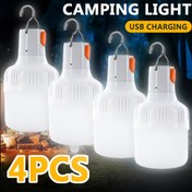 Resim 4 adet El Feneri, IPX4 LED Ampullerli Açık Hava USB Şarj Edilebilir Fener, Taşınabilir Fener Gece Lambası, Acil Durum, Macera, Kamp, Balıkçılık için Yüksek Parlaklık Işık 